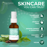 Cosmedica Skincare Retinol Serum 2.5% | Hydrating Vitamin A Serum with Green Tea Hyaluronic Acid Vitamin E | Non-Irritating Serum for Sensitive Skin Oily Skin | 1oz