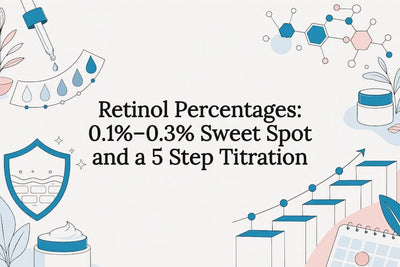 Retinol Percentages: 0.1%–0.3% Sweet Spot and a 5 Step Titration