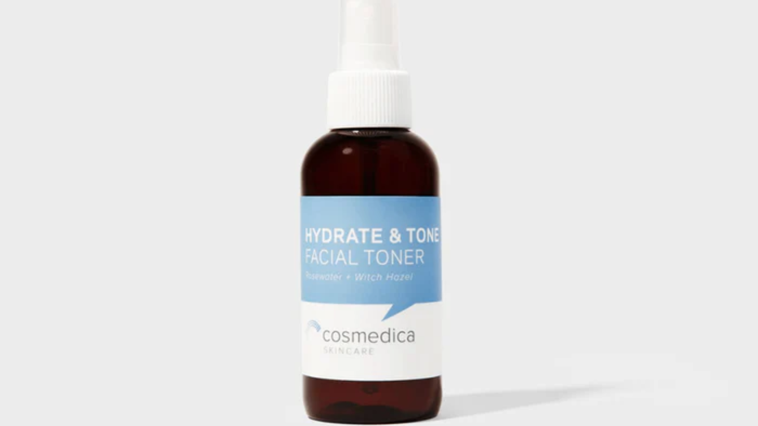 Cosmedica Hydrate & Tone facial toner with witch hazel bottle