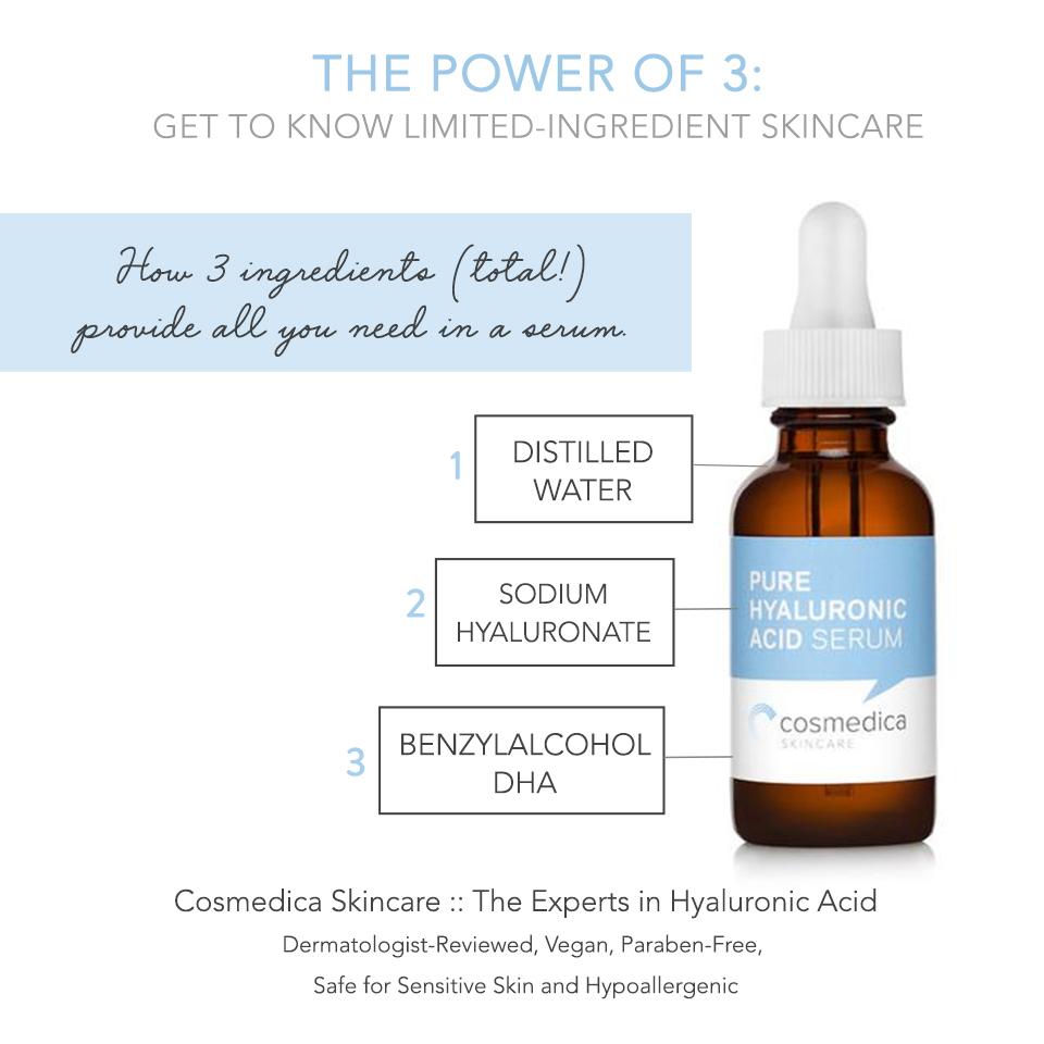 The Power of 3: Get to Know Limited-Ingredient Skincare | Cosmedica ...