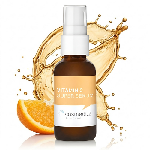 Cosmedica Skincare Vitamin C Serum for Face with Hyaluronic Acid – Anti Aging Serum for Dark Spots, Fine Lines, Wrinkles – Hydrating Collagen Booster for Women & Men.