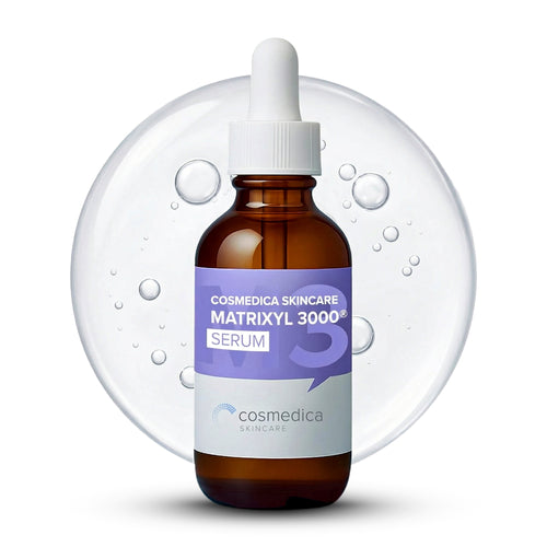 Cosmedica Skincare Matrixyl 3000 Peptide Serum with Hyaluronic Acid | Hydrating Lightweight Face Serum for Sensitive Skin | Firming Serum with Aloe Vera Vitamin E | 2oz